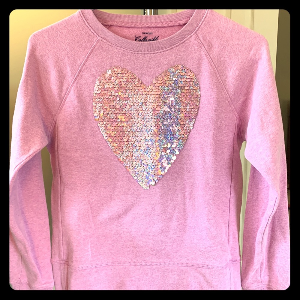 Crewcuts golden heart sweatshirt